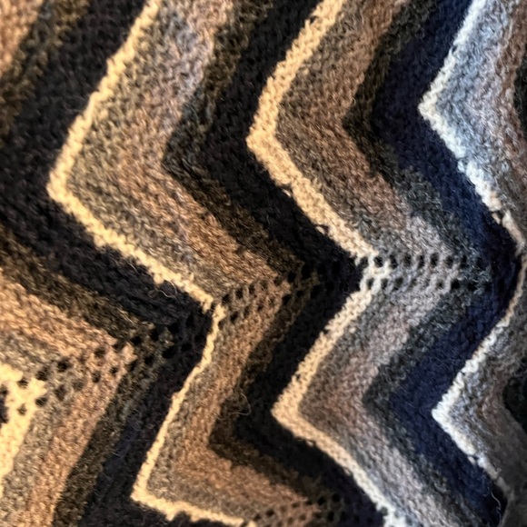 Free People Wool-Blend Chevron Patterned Black and Gray Dress - XS - Picture 10 of 13